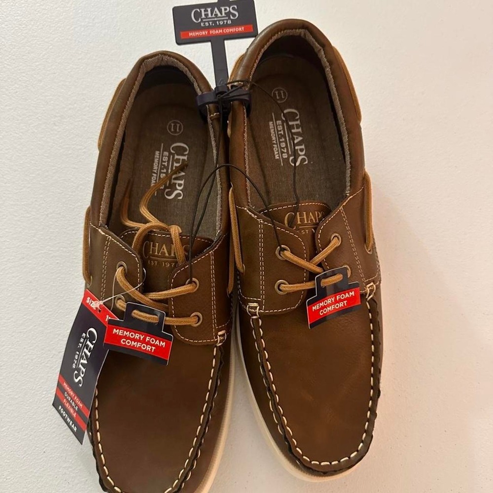 Brown Chaps boat shoes size 11 NWTs